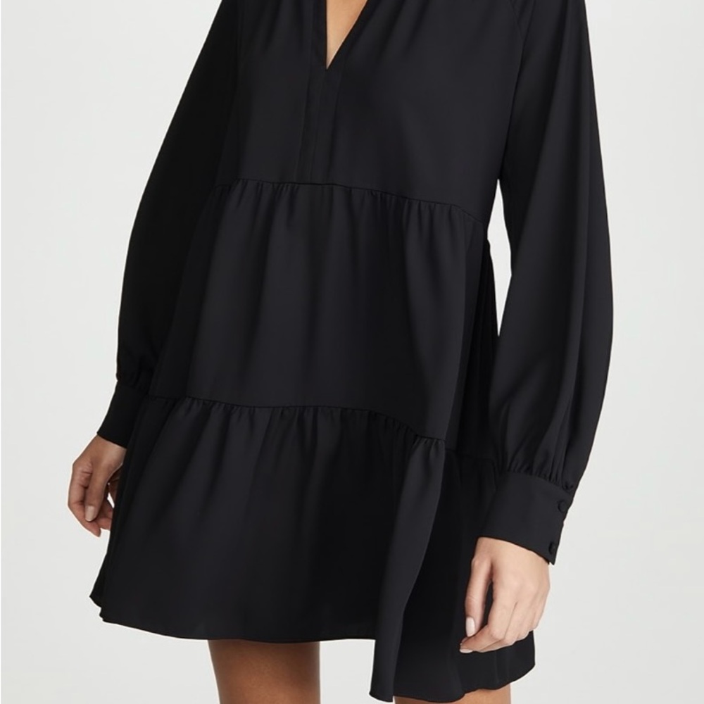 Black mini dress by Amanda Uprichard